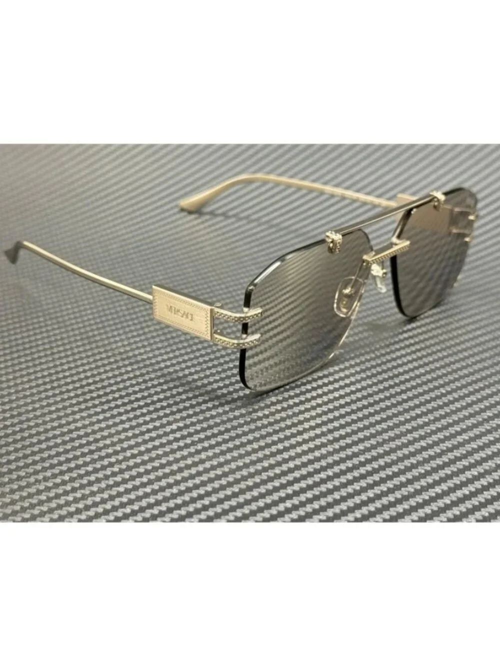 New Versace Men Silver Sunglasses 60-13-140